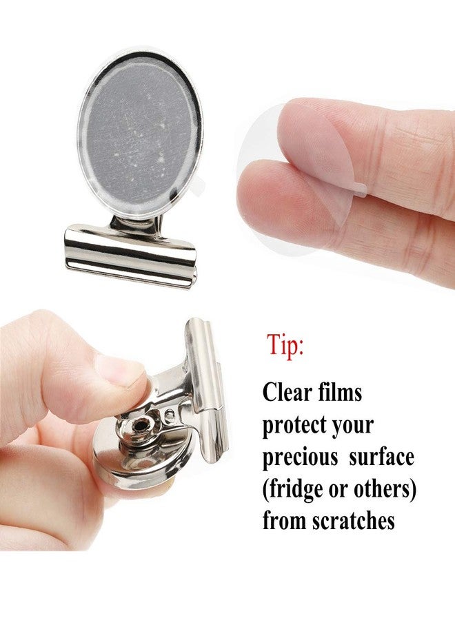Ninth Five Refrigerator Magnet Strong Magnetic Hook Clips - 31mm Wide - Perfect Fridge Magnets,Photo Magnets for House Office Use with Protective Pads for Scratch Safe (12 Pack) - Image 3